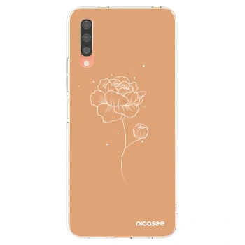 Picasee διαφανής θήκη σιλικόνης Samsung Galaxy A70 A705F - Peonies