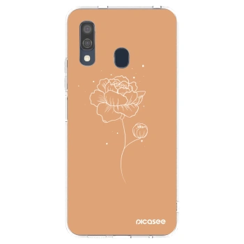 Picasee διαφανής θήκη σιλικόνης Samsung Galaxy A40 A405F - Peonies