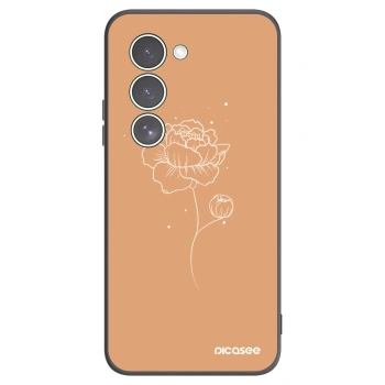 Picasee Μαύρη θήκη σιλικόνης για Xiaomi Redmi 15 5G - Peonies