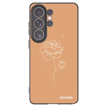 Picasee Μαύρη θήκη σιλικόνης για Samsung Galaxy S26 Ultra - Peonies