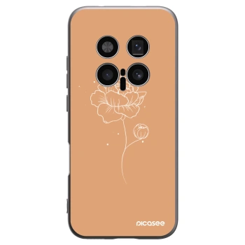 Picasee Μαύρη θήκη σιλικόνης για Honor Magic8 Pro 5G - Peonies