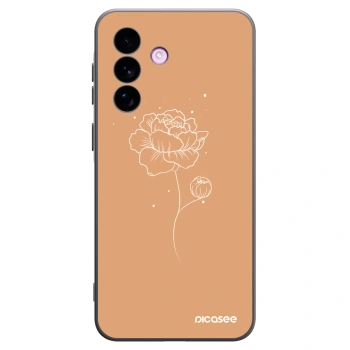 Picasee Μαύρη θήκη σιλικόνης για Samsung Galaxy A57 5G - Peonies