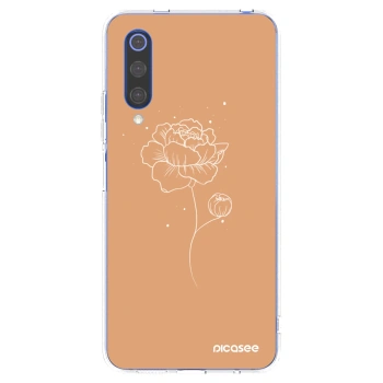 Picasee διαφανής θήκη σιλικόνης Xiaomi Mi 9 SE - Peonies