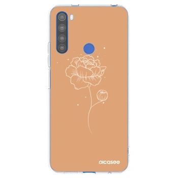 Picasee διαφανής θήκη σιλικόνης Xiaomi Redmi Note 8T - Peonies