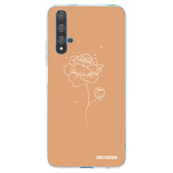 Picasee διαφανής θήκη σιλικόνης Huawei Nova 5T - Peonies