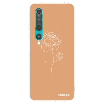 Picasee διαφανής θήκη σιλικόνης Xiaomi Mi 10 - Peonies