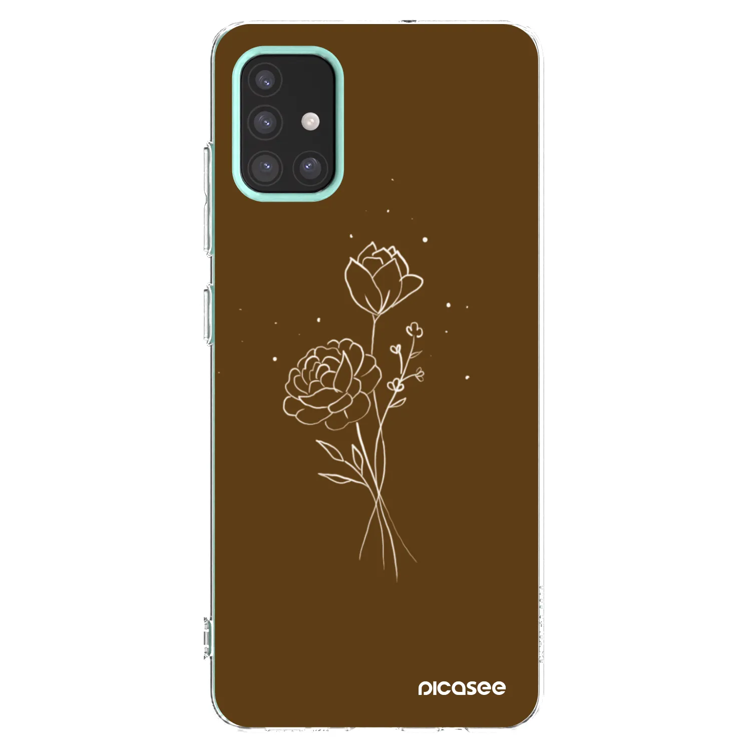 Picasee διαφανής θήκη σιλικόνης Samsung Galaxy M31s - Brown flowers