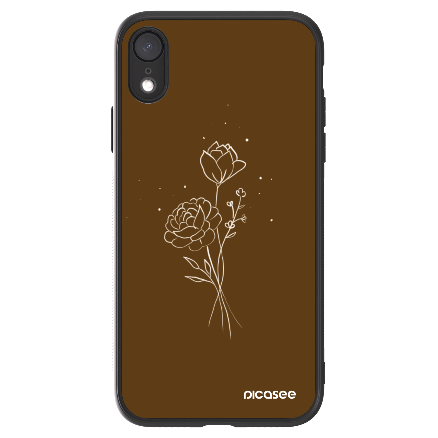 Picasee ULTIMATE CASE για Apple iPhone XR - Brown flowers