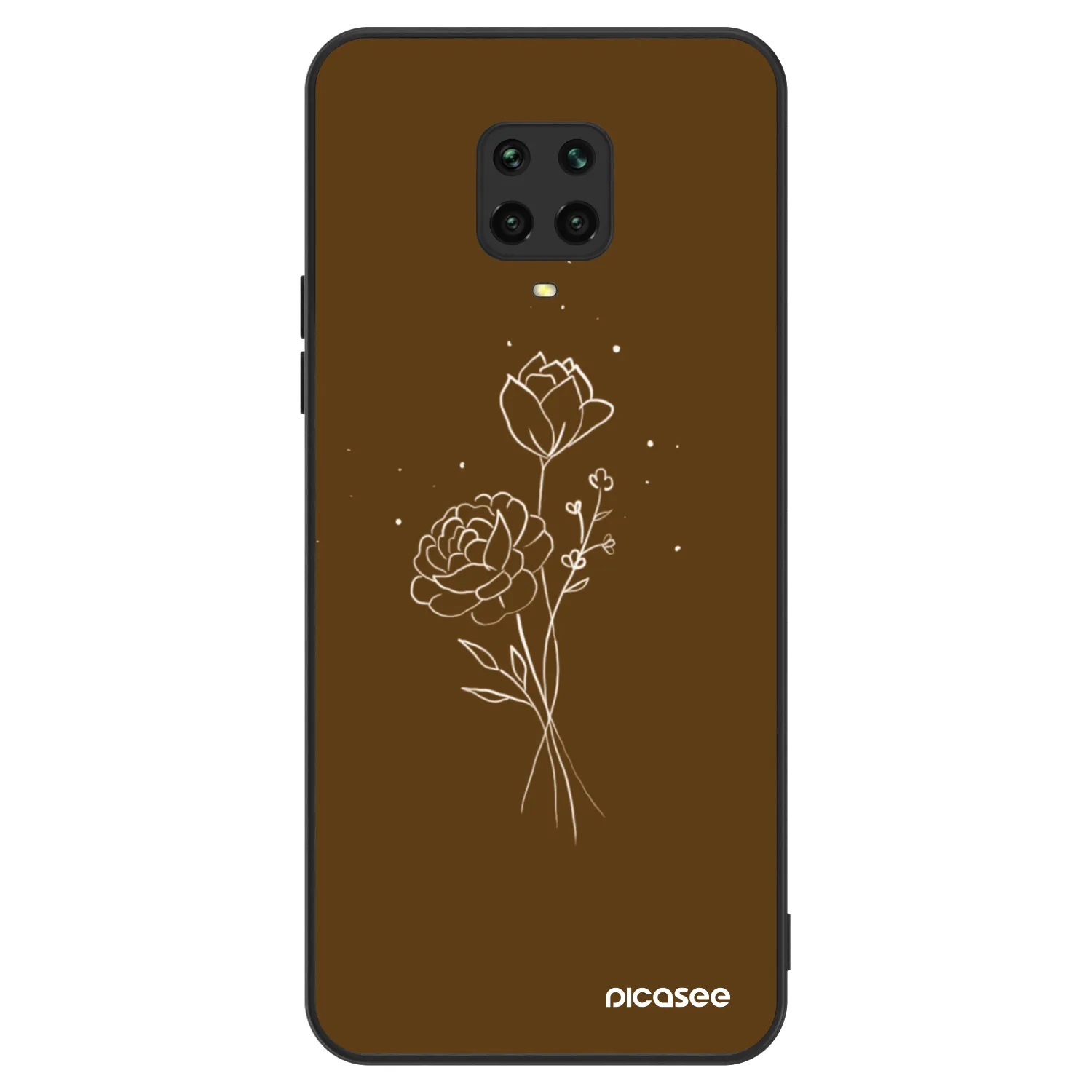 Picasee ULTIMATE CASE για Xiaomi Redmi Note 9 Pro - Brown flowers