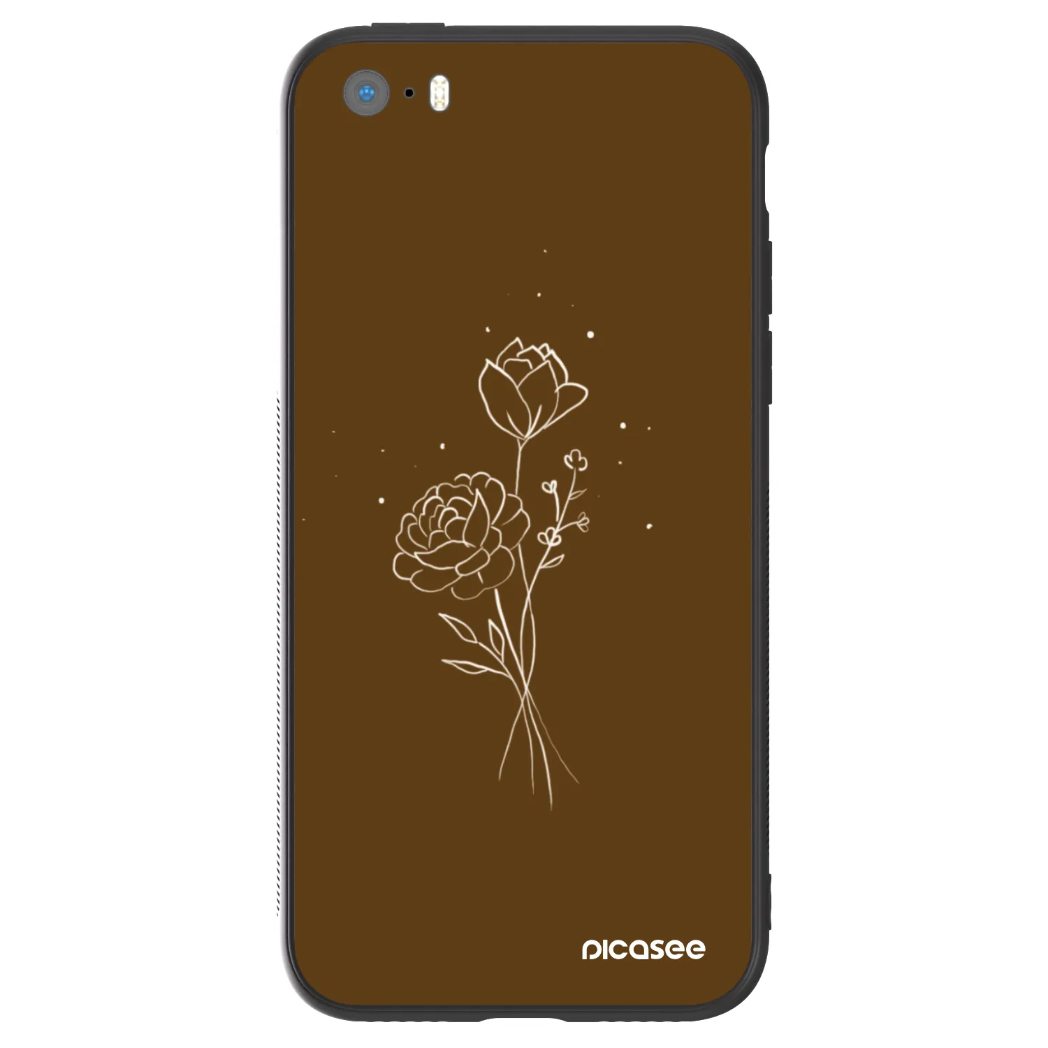 Picasee ULTIMATE CASE για Apple iPhone 5/5S/SE - Brown flowers