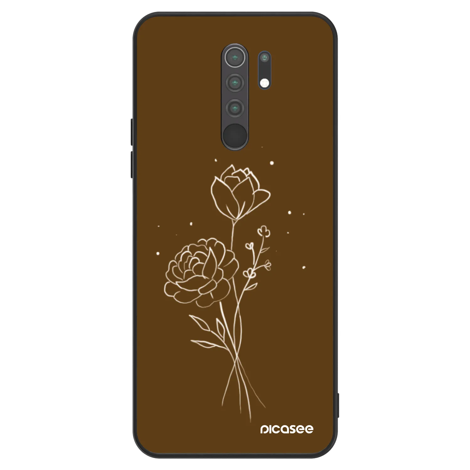 Picasee ULTIMATE CASE για Xiaomi Redmi 9 - Brown flowers