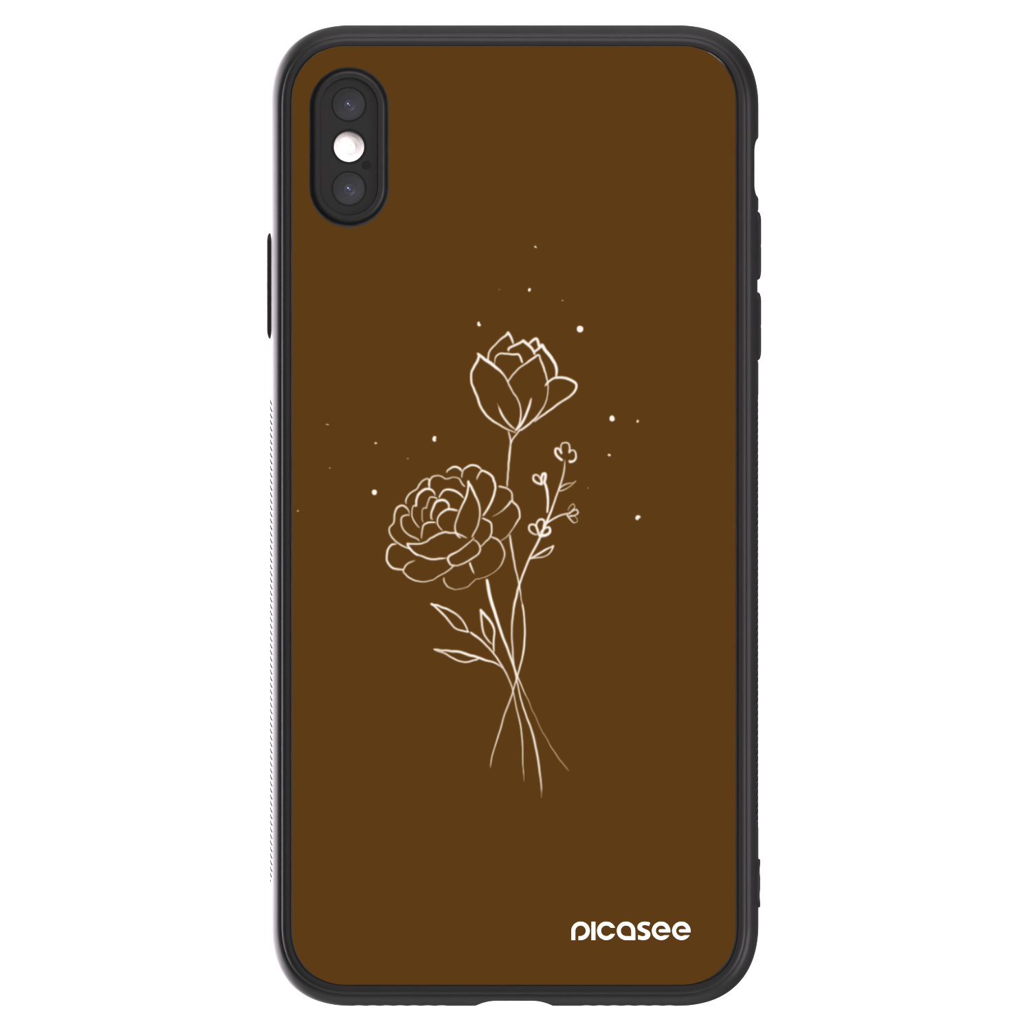 Picasee ULTIMATE CASE για Apple iPhone XS Max - Brown flowers