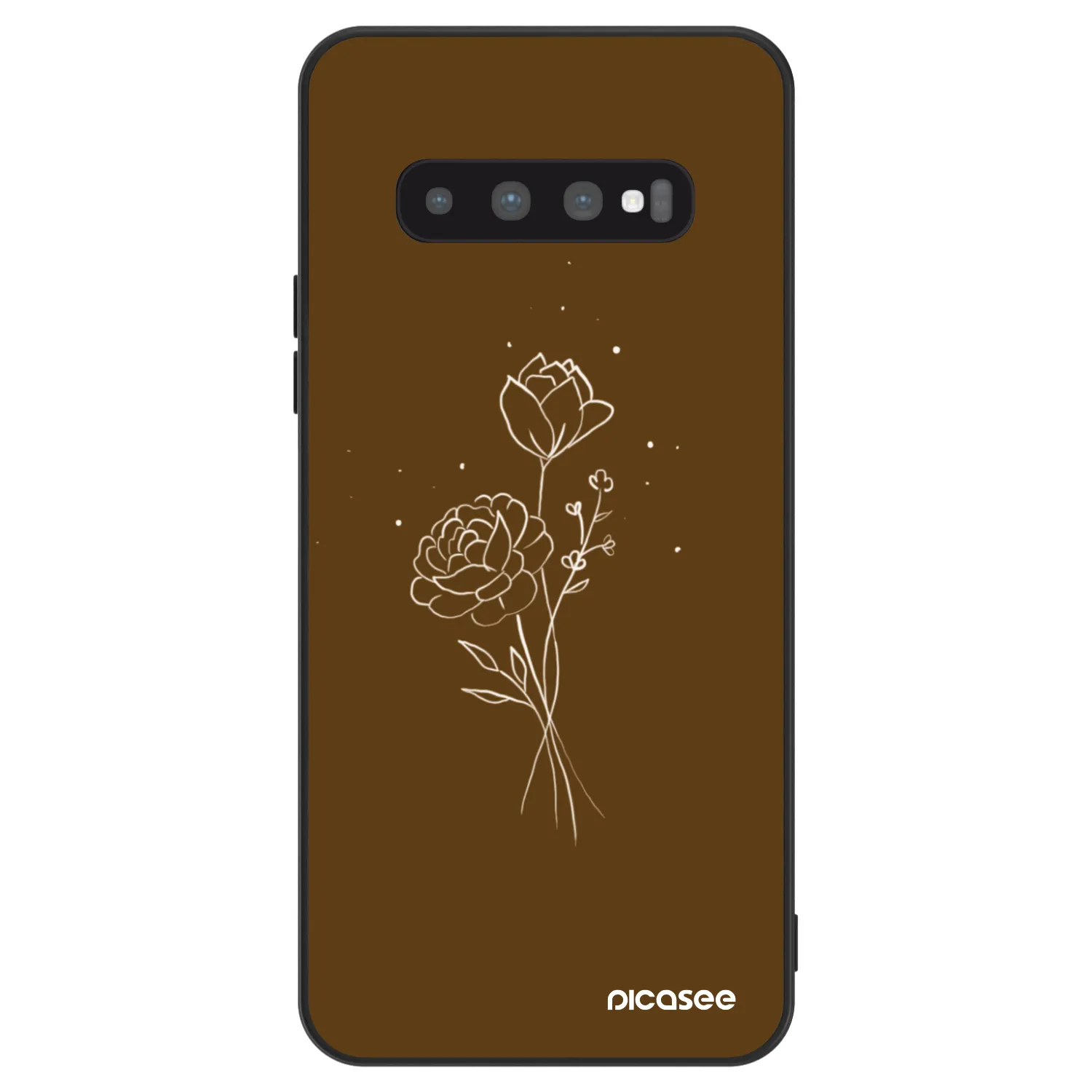 Picasee ULTIMATE CASE για Samsung Galaxy S10 G973 - Brown flowers