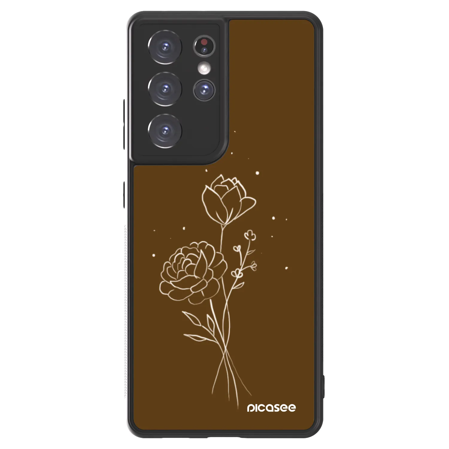 Picasee ULTIMATE CASE για Samsung Galaxy S21 Ultra 5G G998B - Brown flowers