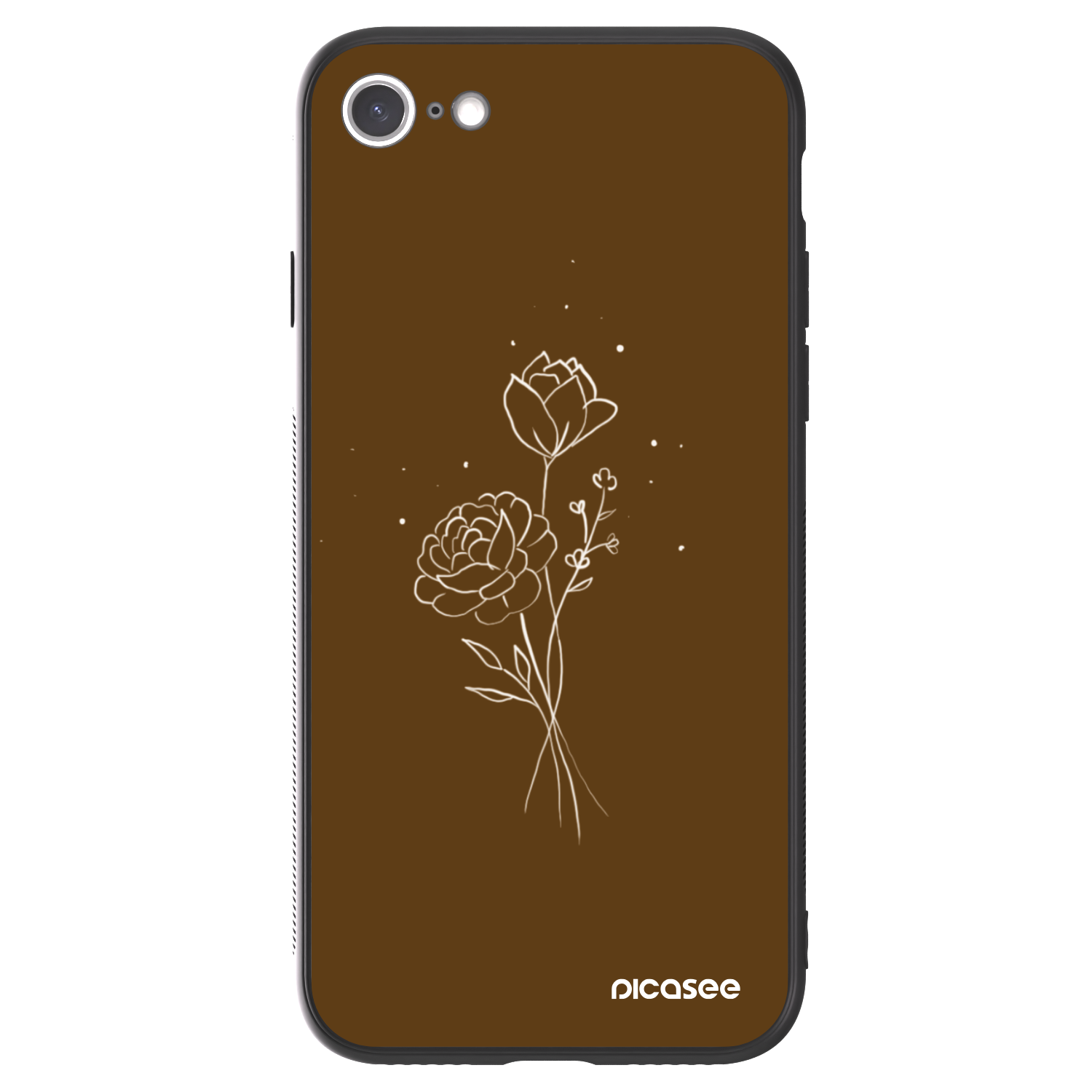 Picasee ULTIMATE CASE για Apple iPhone 8 - Brown flowers