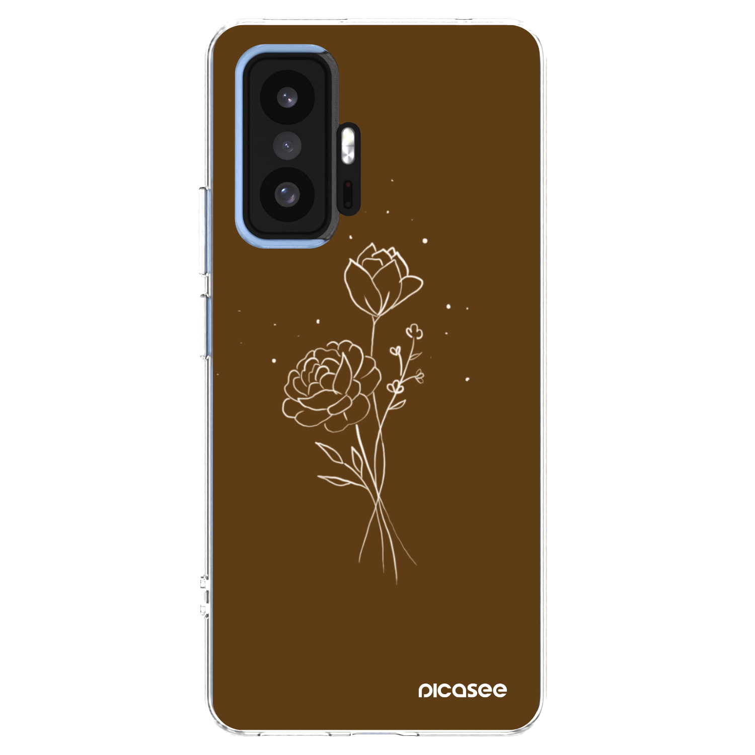 Picasee διαφανής θήκη σιλικόνης Xiaomi 11T Pro - Brown flowers