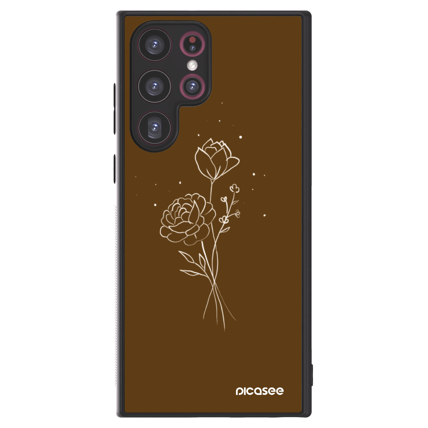 Picasee ULTIMATE CASE για Samsung Galaxy S22 Ultra 5G - Brown flowers