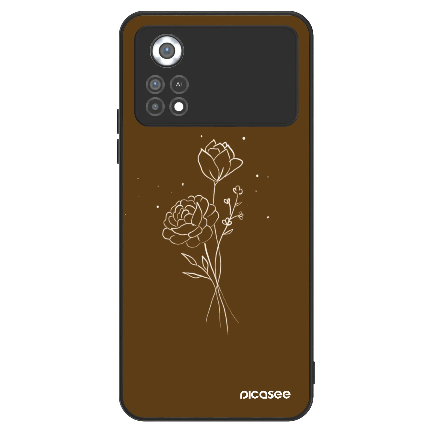 Picasee ULTIMATE CASE για Xiaomi Poco X4 Pro 5G - Brown flowers