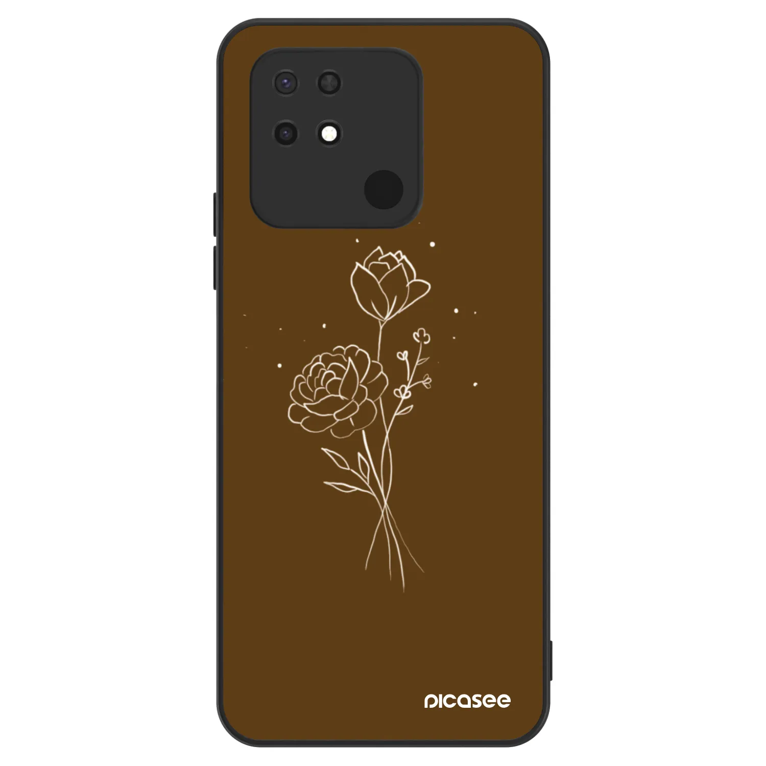 Picasee ULTIMATE CASE για Xiaomi Redmi 10C - Brown flowers