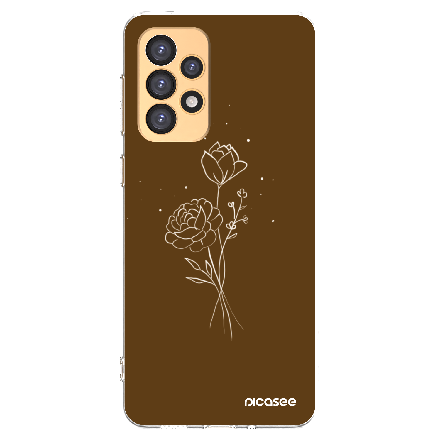 Picasee διαφανής θήκη σιλικόνης Samsung Galaxy A33 5G A336 - Brown flowers