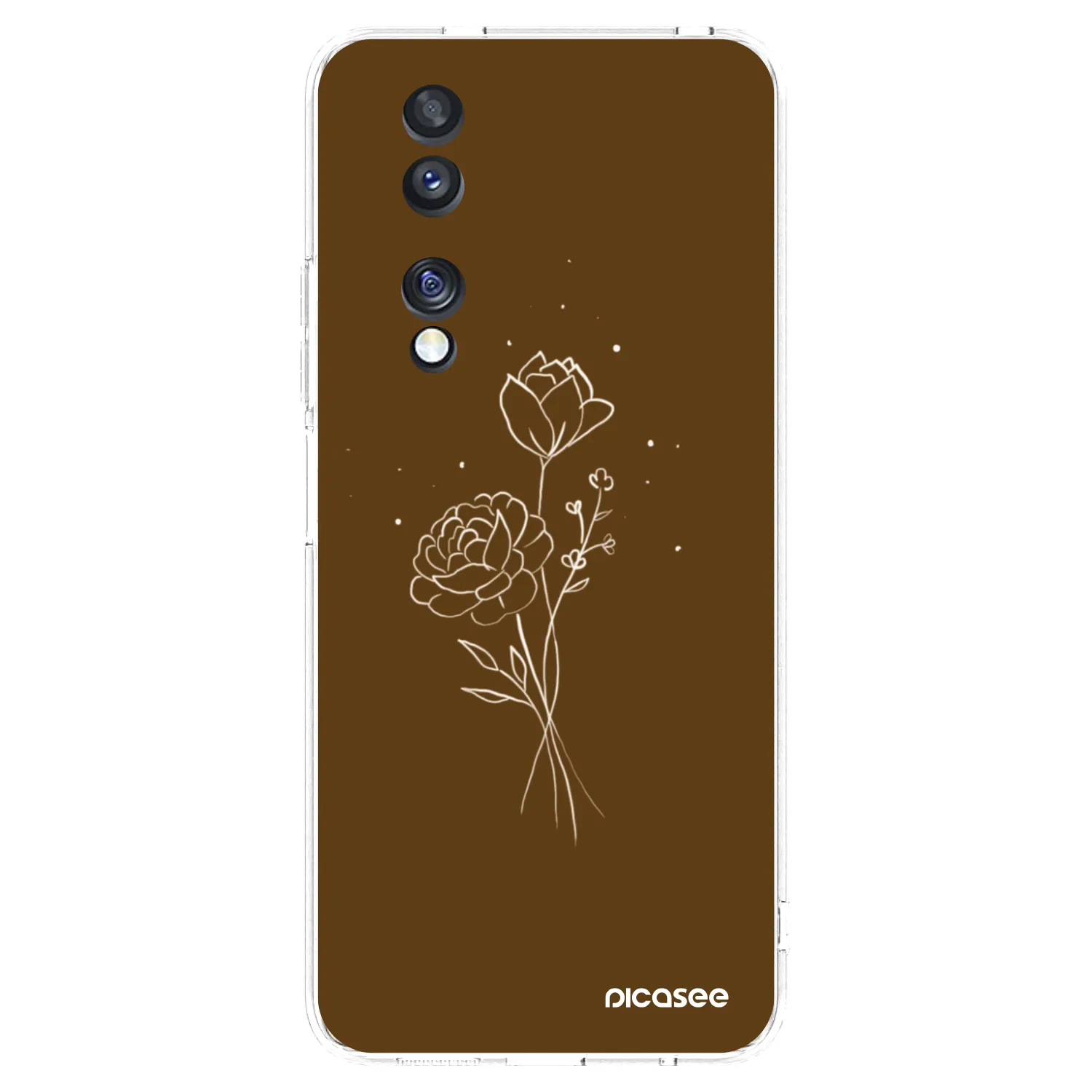 Picasee διαφανής θήκη σιλικόνης Honor 70 - Brown flowers