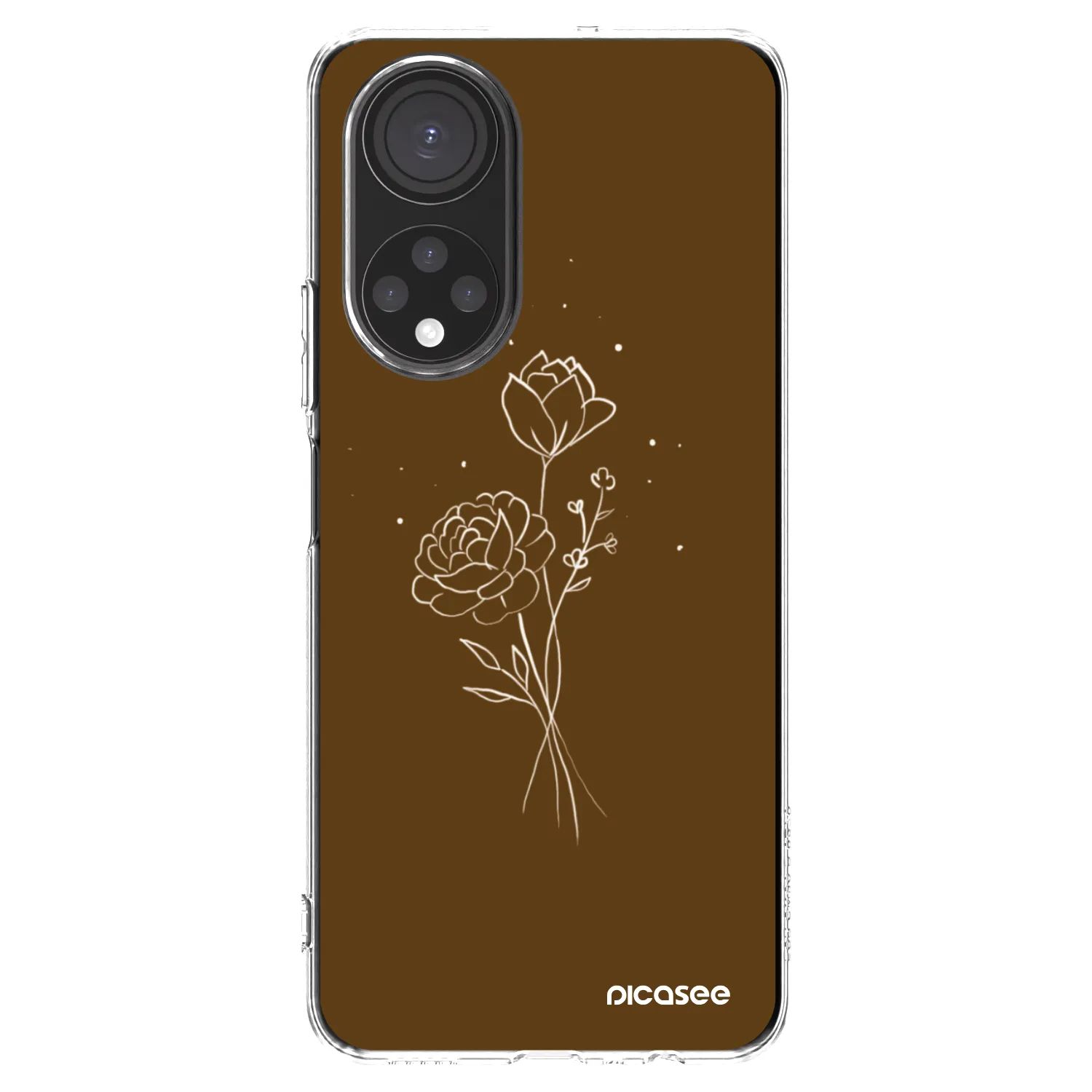 Picasee διαφανής θήκη σιλικόνης Honor X7 - Brown flowers