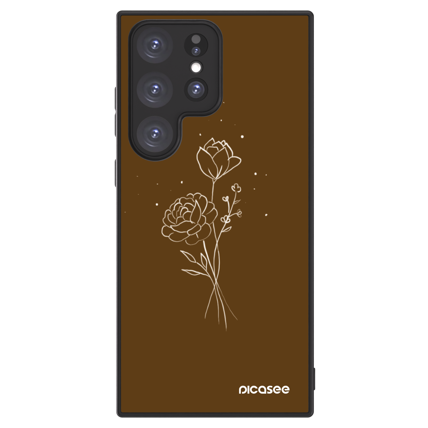 Picasee ULTIMATE CASE για Samsung Galaxy S23 Ultra 5G - Brown flowers