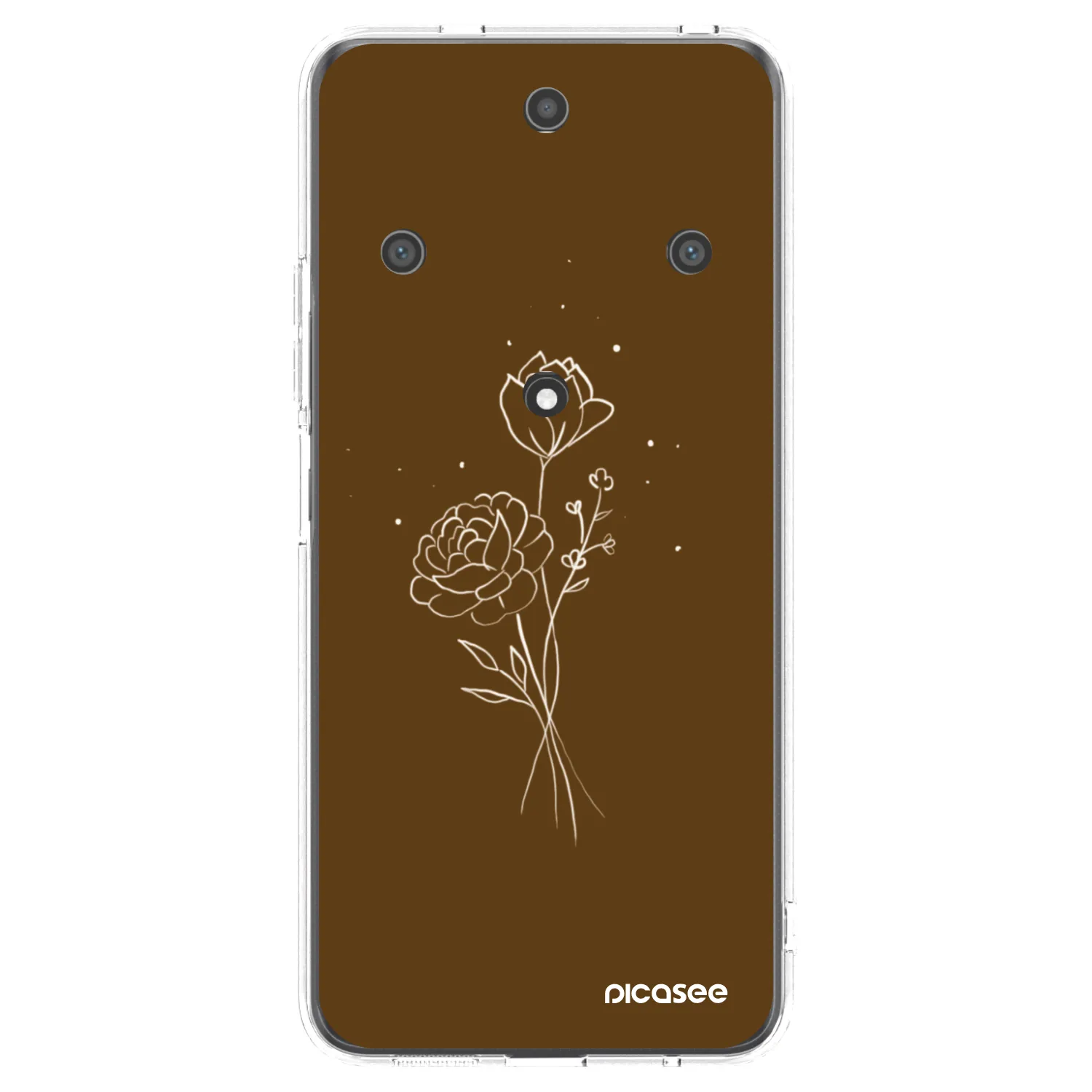 Picasee διαφανής θήκη σιλικόνης Honor Magic5 Lite 5G - Brown flowers