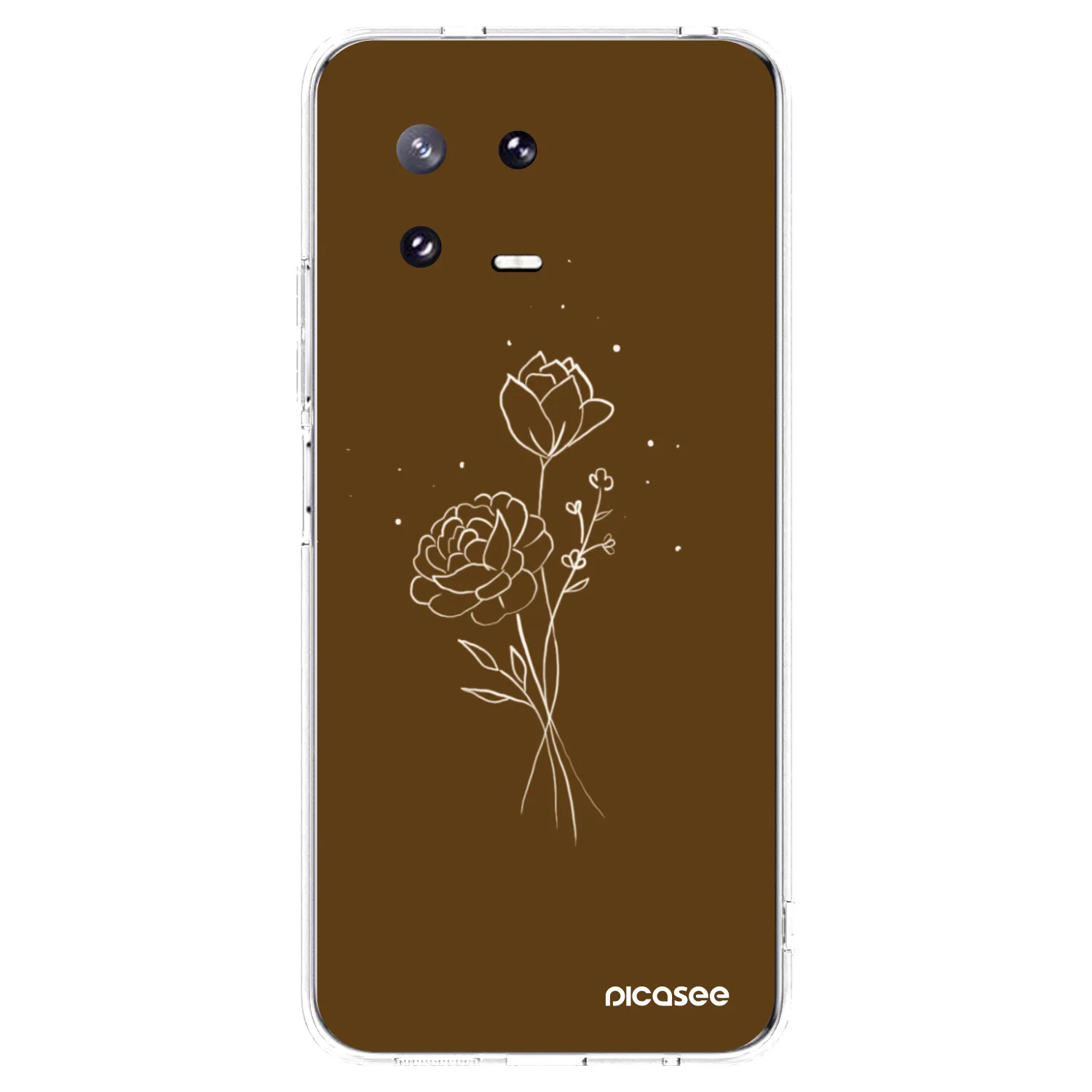 Picasee διαφανής θήκη σιλικόνης Xiaomi 13 Pro - Brown flowers