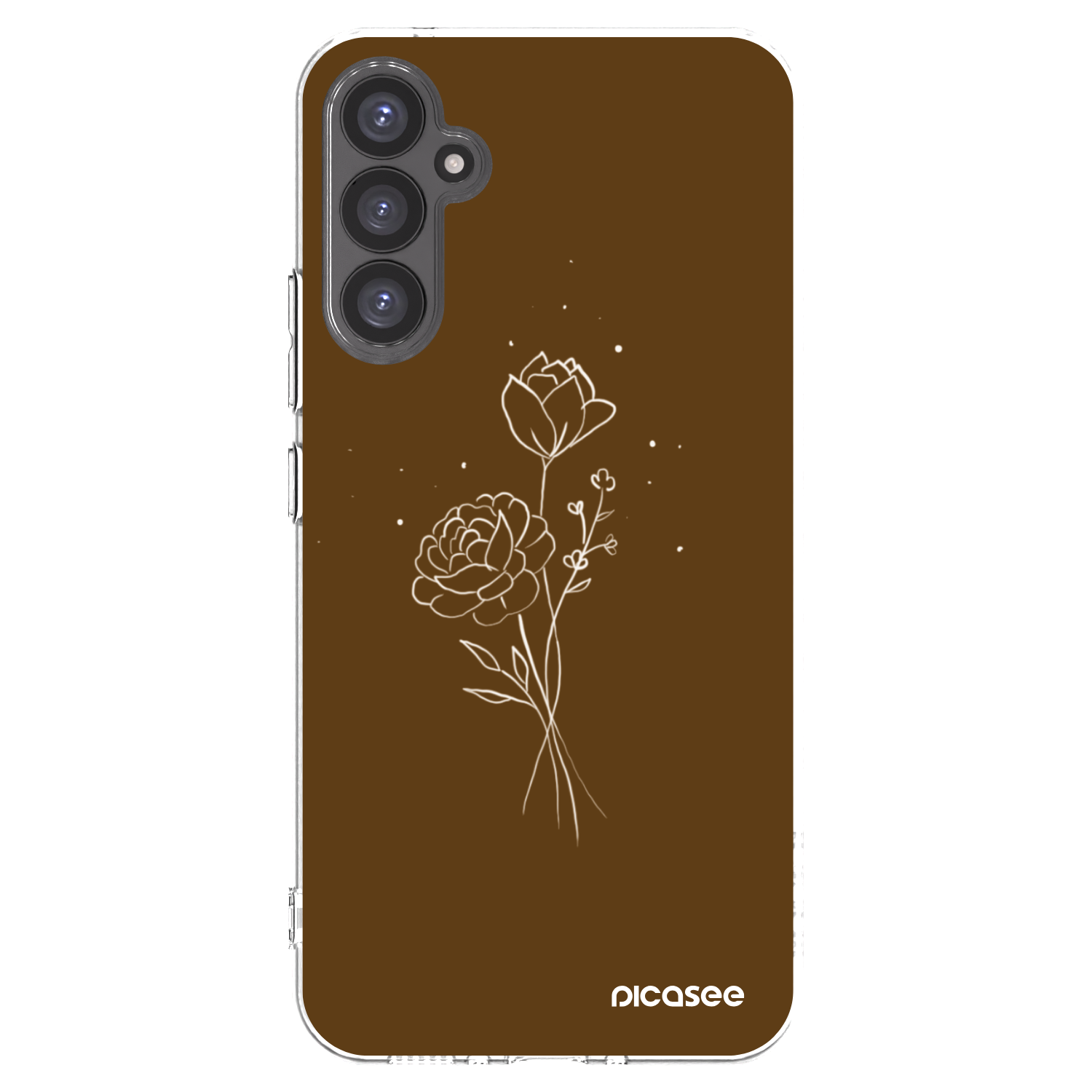 Picasee διαφανής θήκη σιλικόνης Samsung Galaxy A34 5G A346B - Brown flowers
