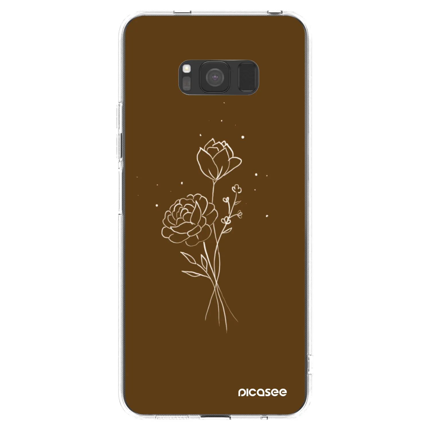 Picasee διαφανής θήκη σιλικόνης Samsung Galaxy S8 G950F - Brown flowers