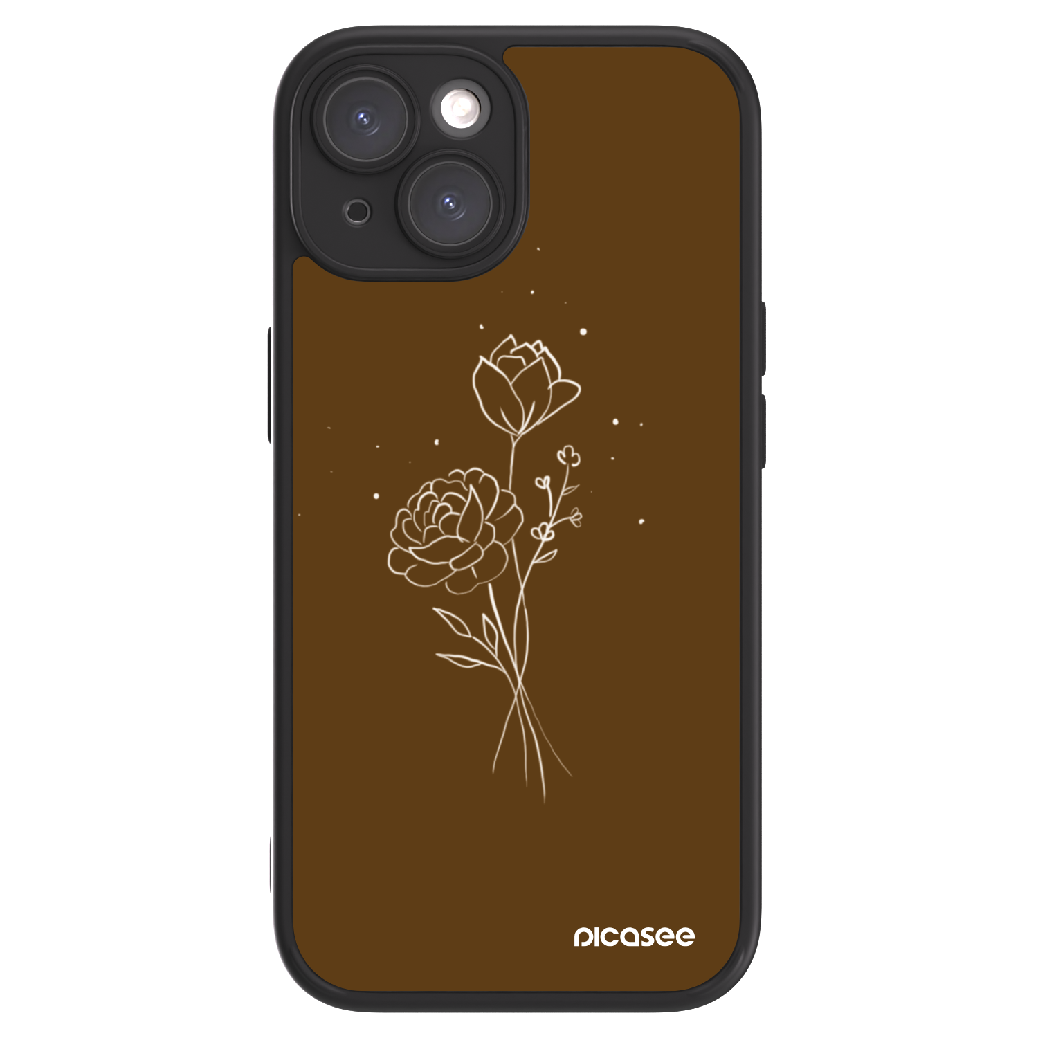 Picasee ULTIMATE CASE για Apple iPhone 15 - Brown flowers
