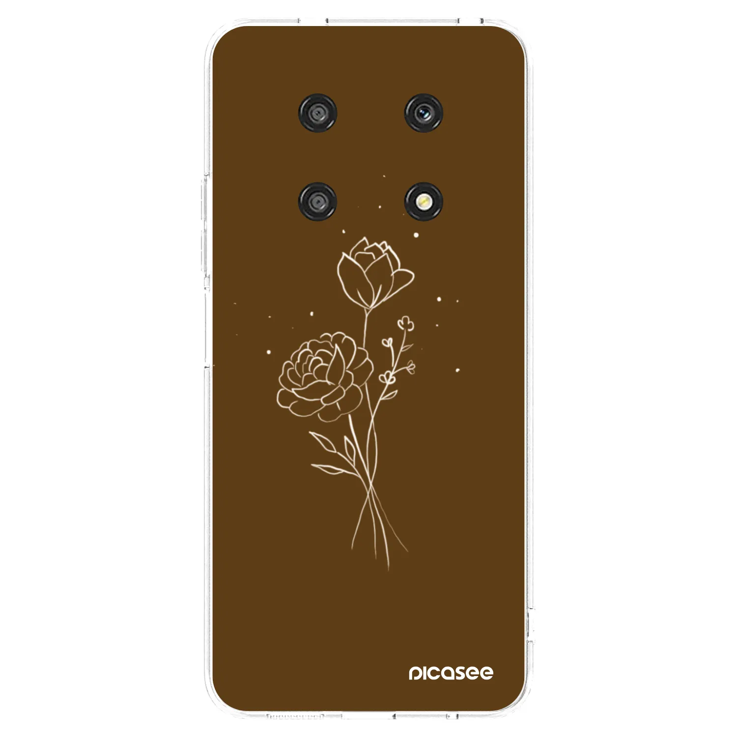 Picasee διαφανής θήκη σιλικόνης Honor Magic4 Lite 5G - Brown flowers