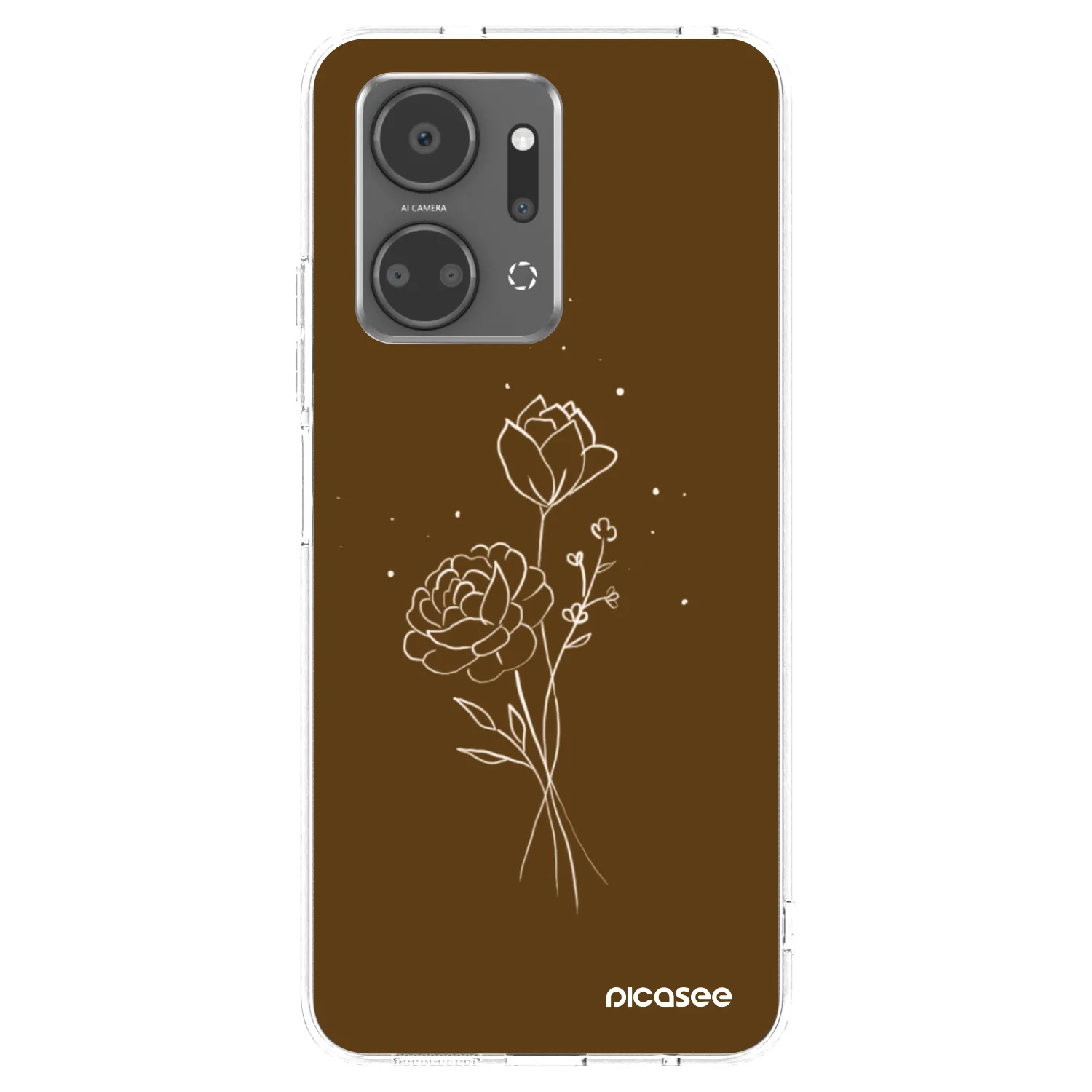 Picasee διαφανής θήκη σιλικόνης Honor X7a - Brown flowers