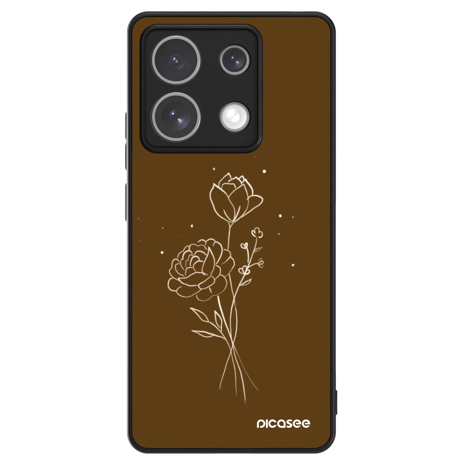 Picasee ULTIMATE CASE για Xiaomi Redmi Note 13 5G - Brown flowers