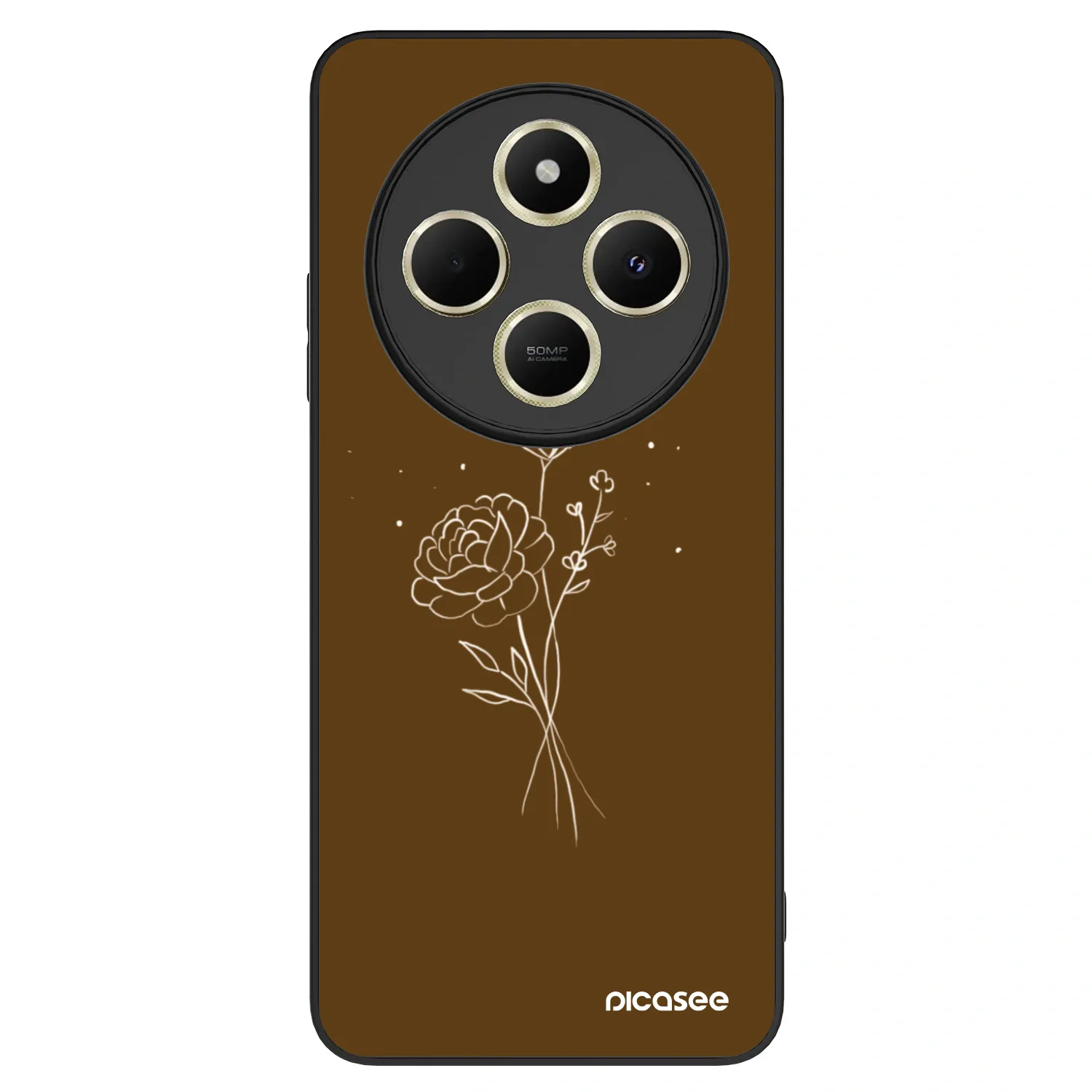Picasee ULTIMATE CASE για Xiaomi Redmi 14C - Brown flowers