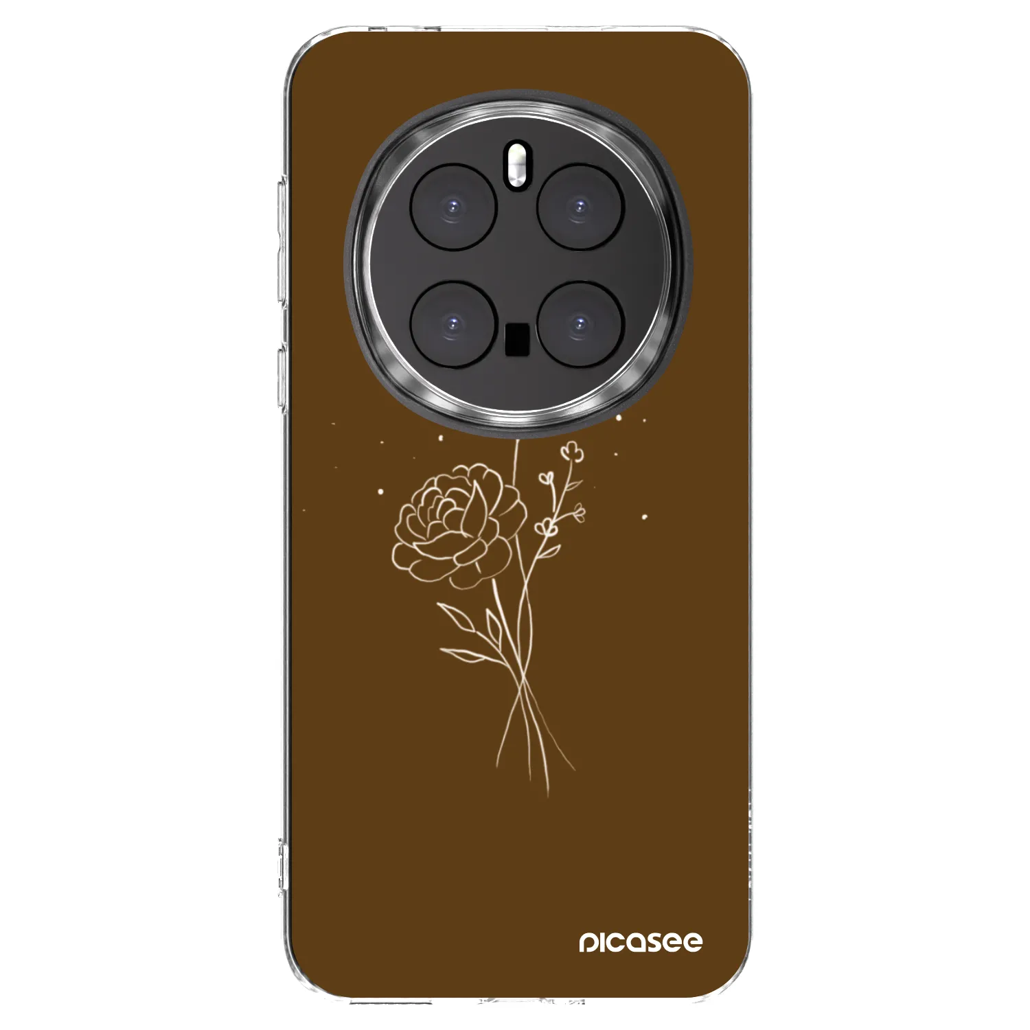 Picasee διαφανής θήκη σιλικόνης Honor Magic7 Pro 5G - Brown flowers