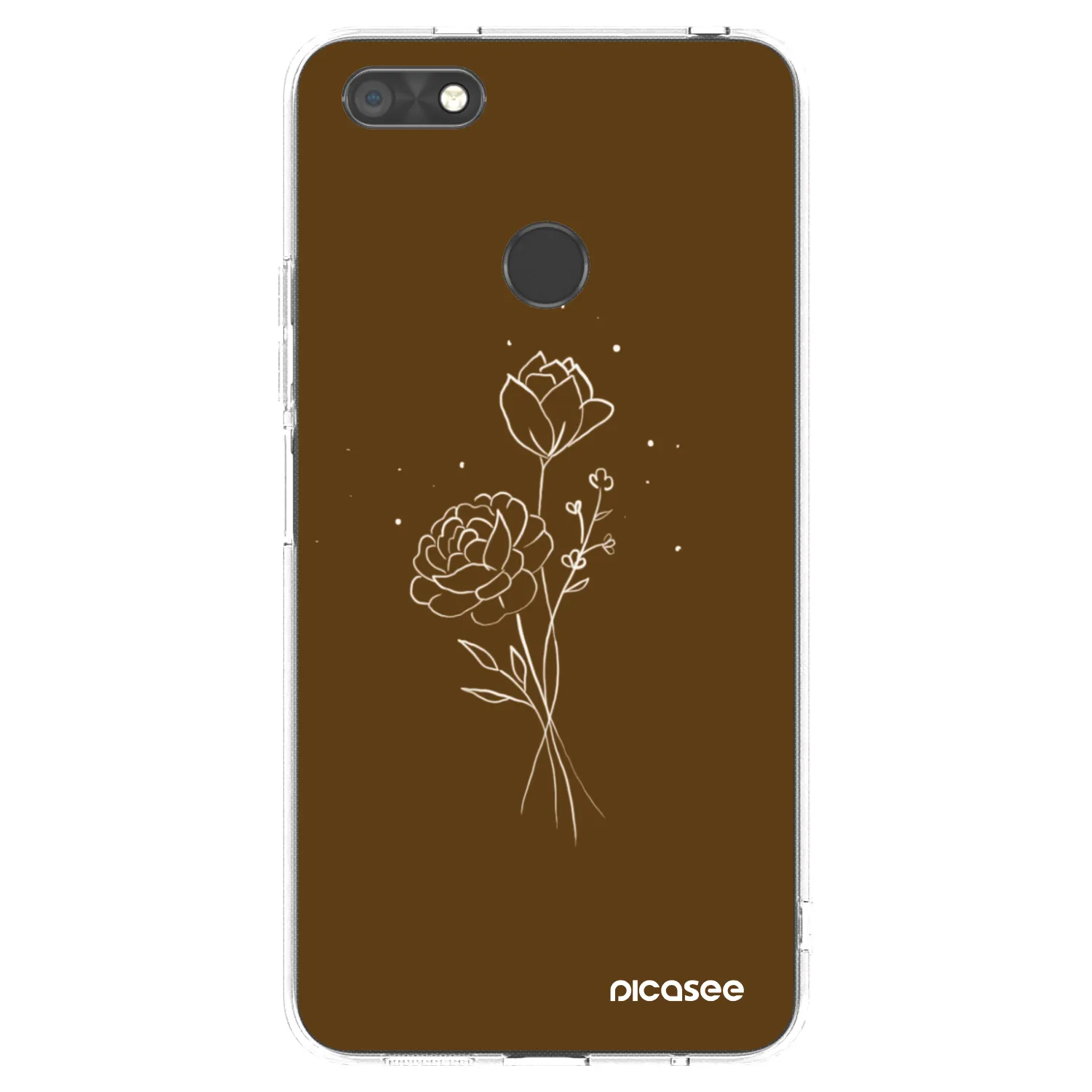Picasee διαφανής θήκη σιλικόνης Huawei P9 Lite Mini - Brown flowers