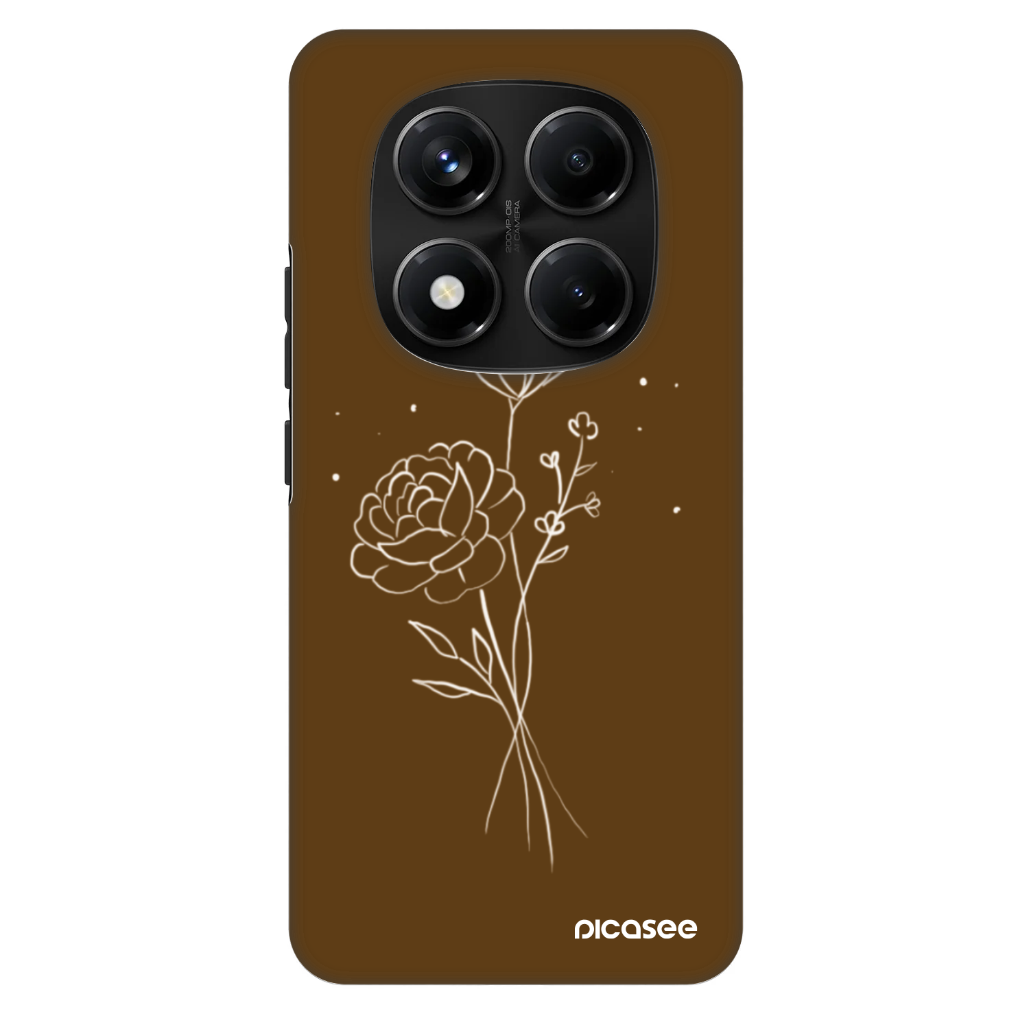 Picasee Fashion Case για Xiaomi Redmi Note 14 Pro+ 5G - Brown flowers