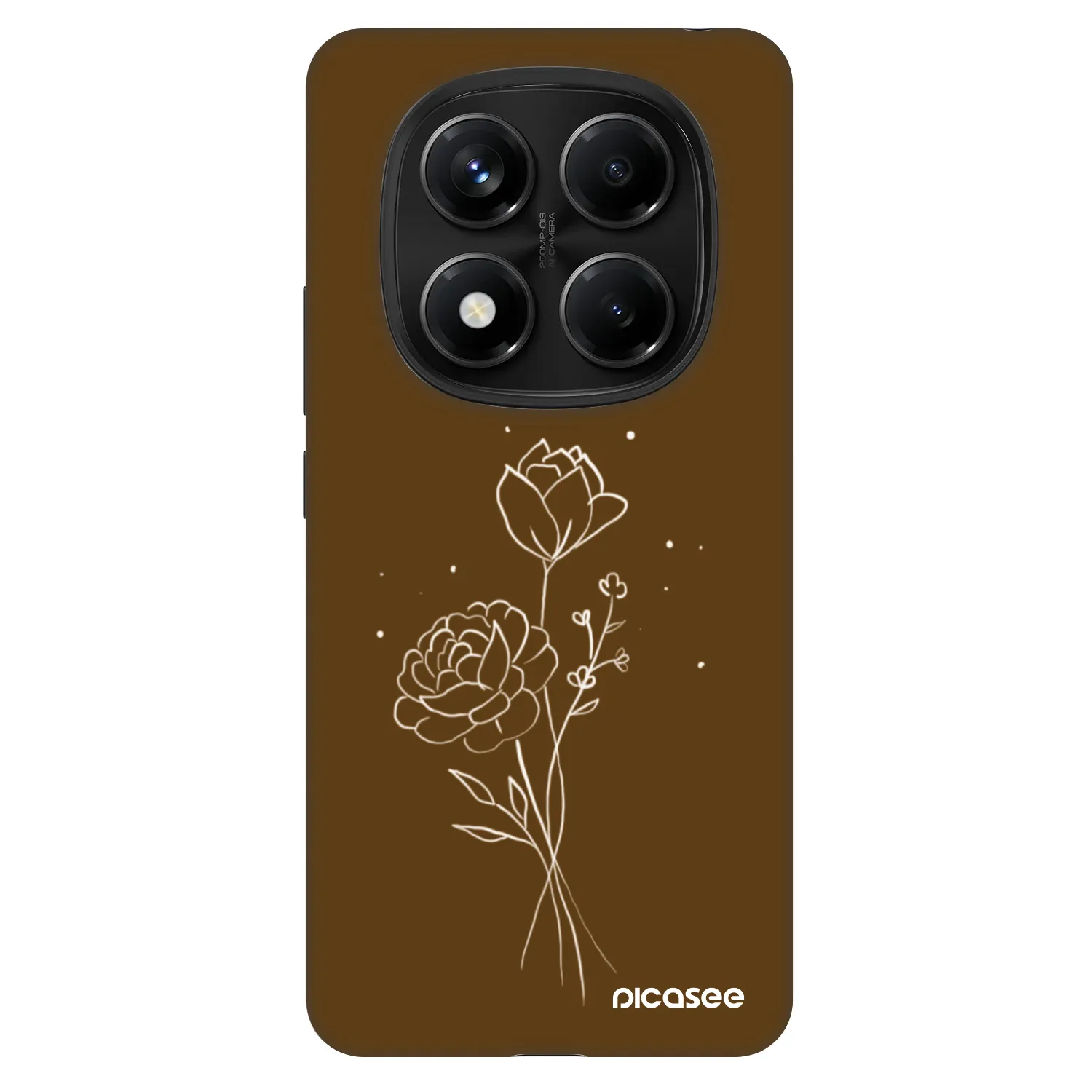 Picasee Fashion Case για Xiaomi Redmi Note 14 Pro 5G - Brown flowers