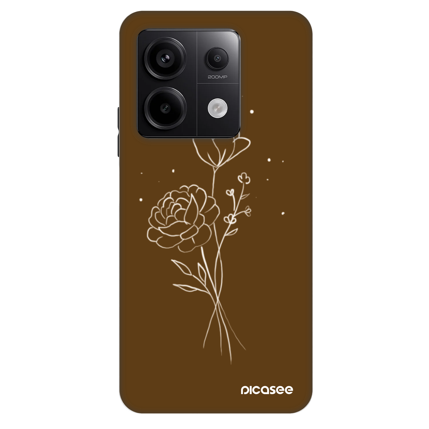 Picasee Fashion Case για Xiaomi Redmi Note 13 Pro 5G - Brown flowers