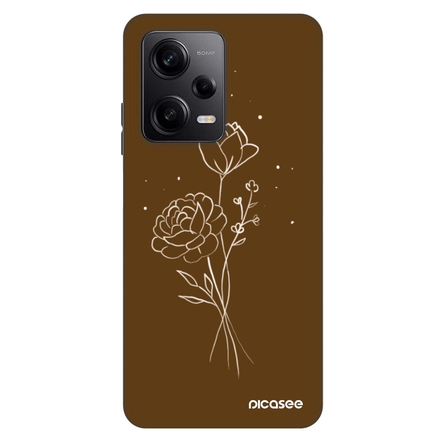 Picasee Fashion Case για Xiaomi Redmi Note 12 Pro+ 5G - Brown flowers