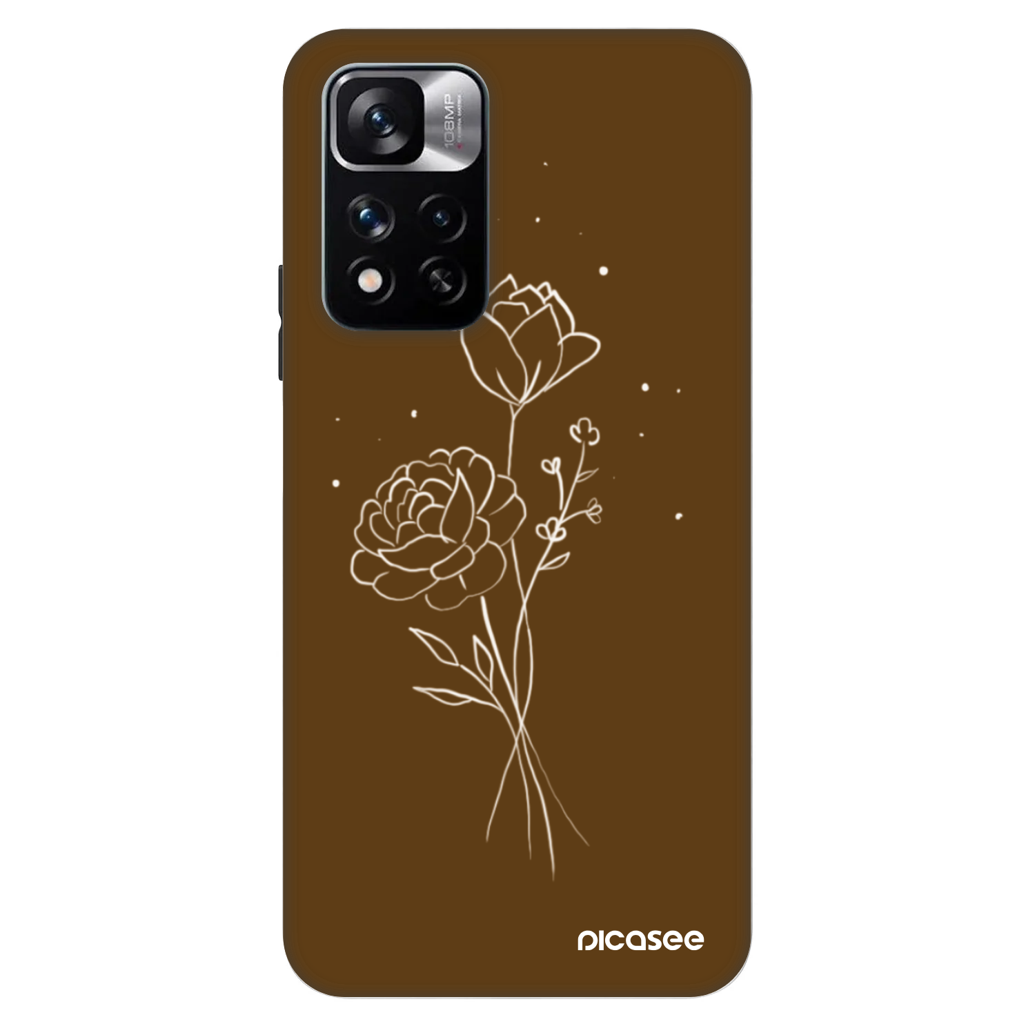 Picasee Fashion Case για Xiaomi Redmi Note 11 Pro - Brown flowers