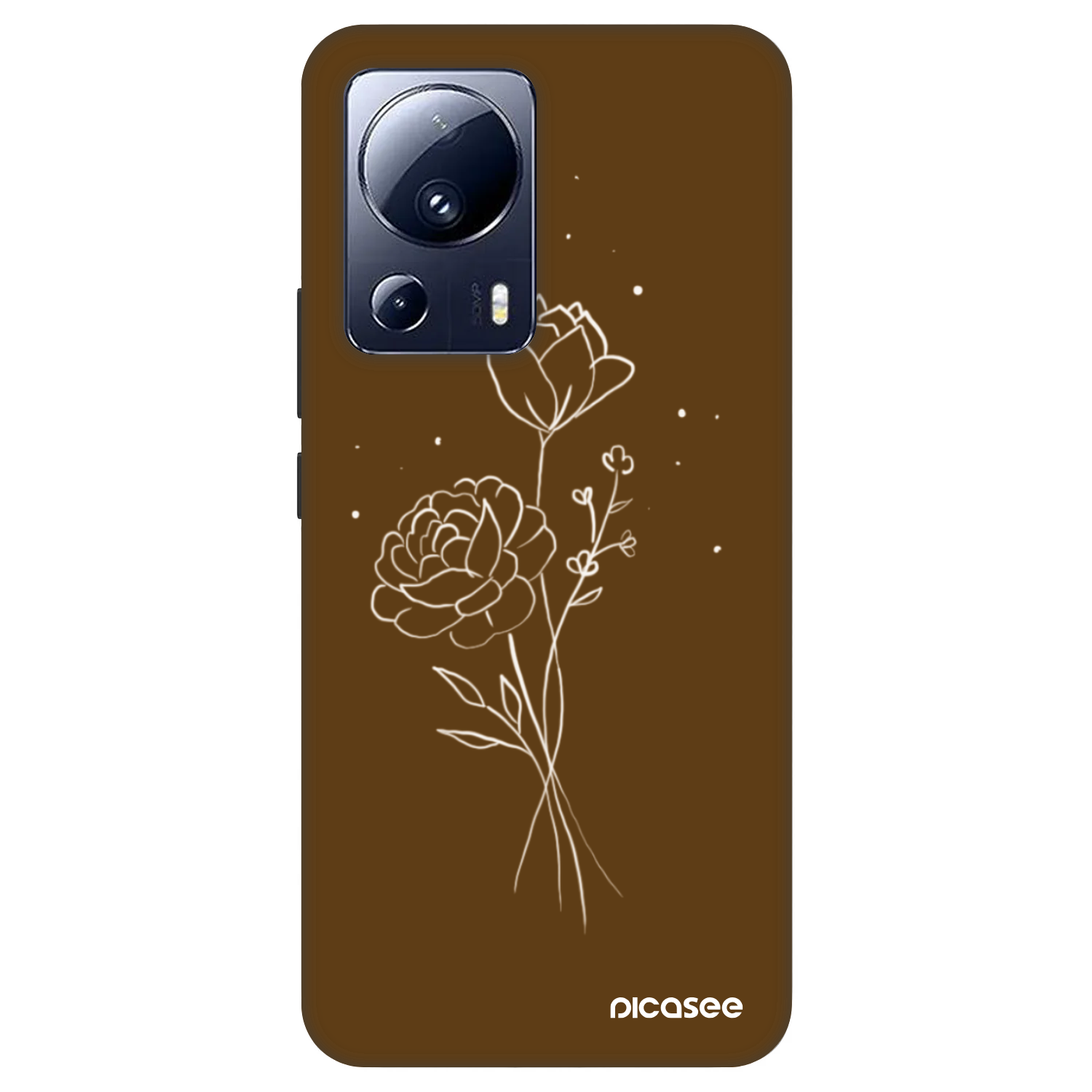 Picasee Fashion Case για Xiaomi 13 Lite - Brown flowers