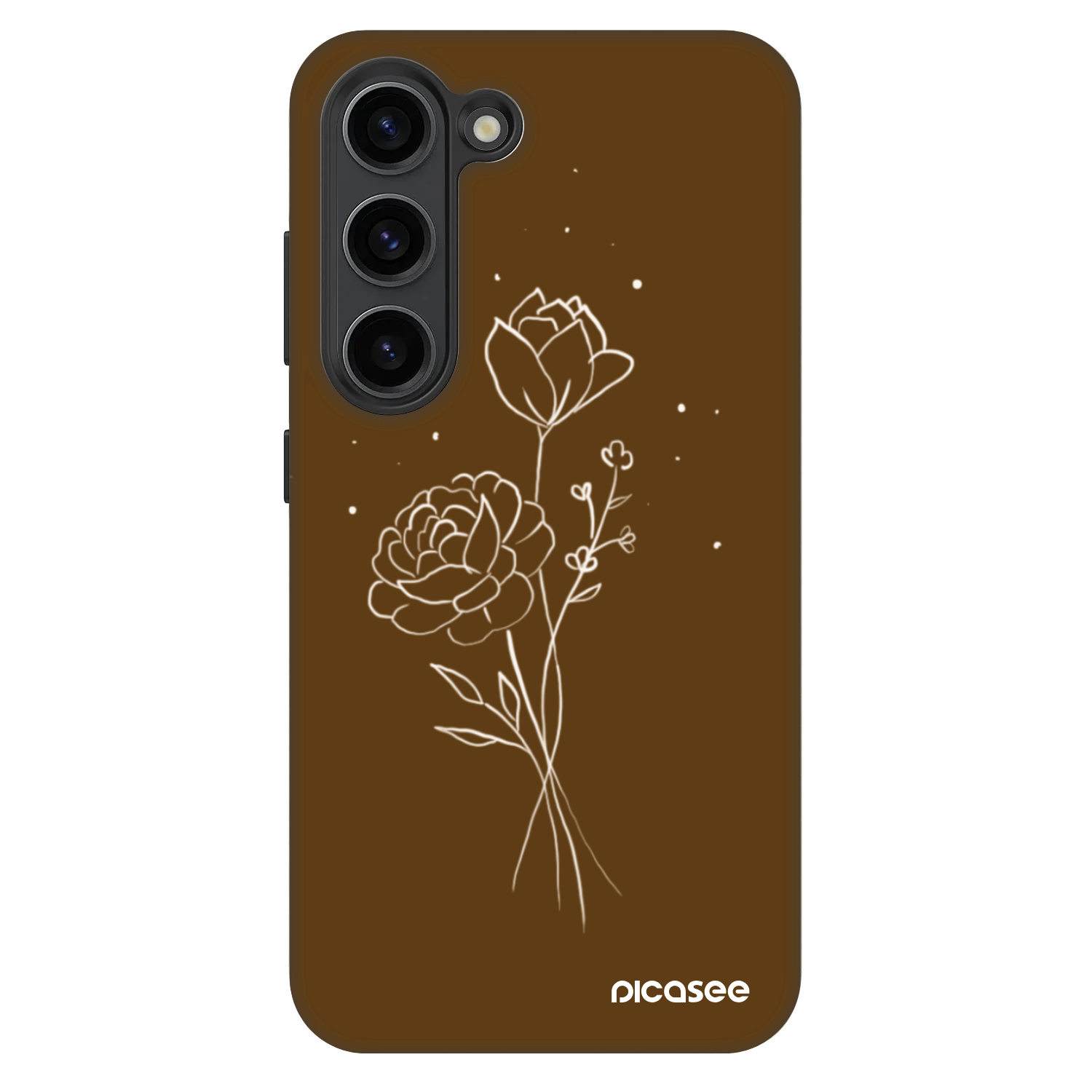 Picasee Fashion Case για Samsung Galaxy S23+ 5G - Brown flowers