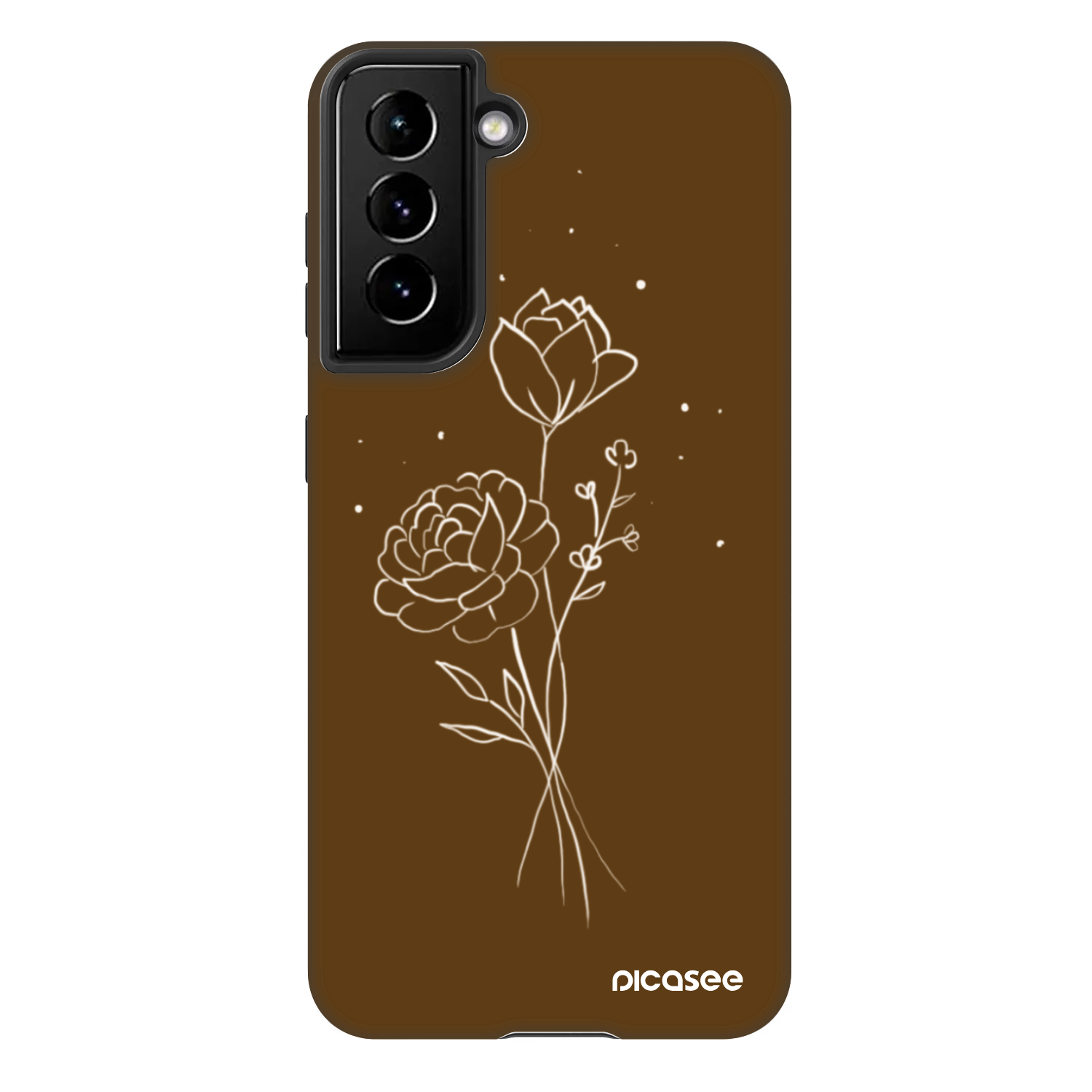 Picasee Fashion Case για Samsung Galaxy S22 5G - Brown flowers