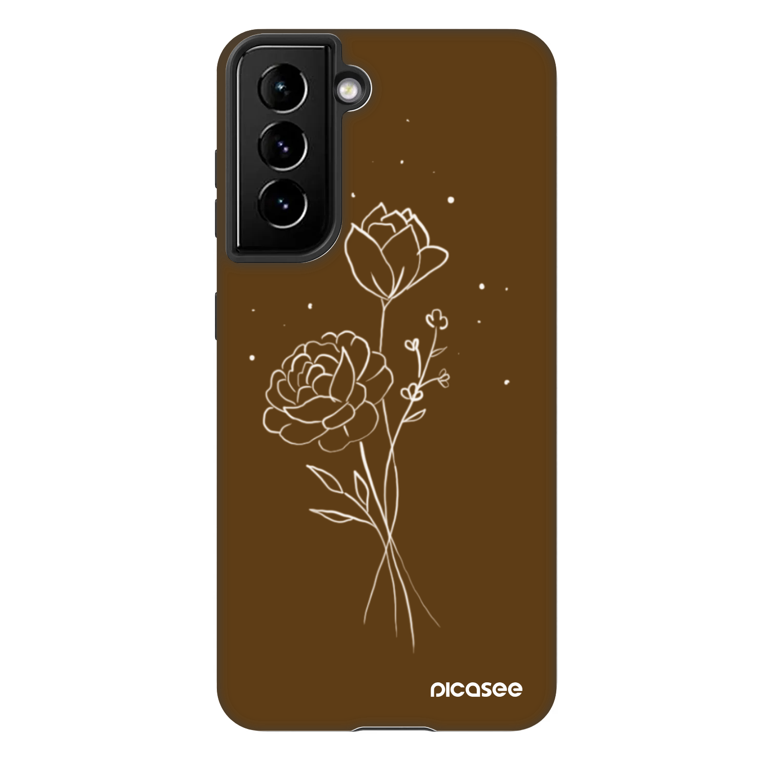 Picasee Fashion Case για Samsung Galaxy S21 FE 5G - Brown flowers