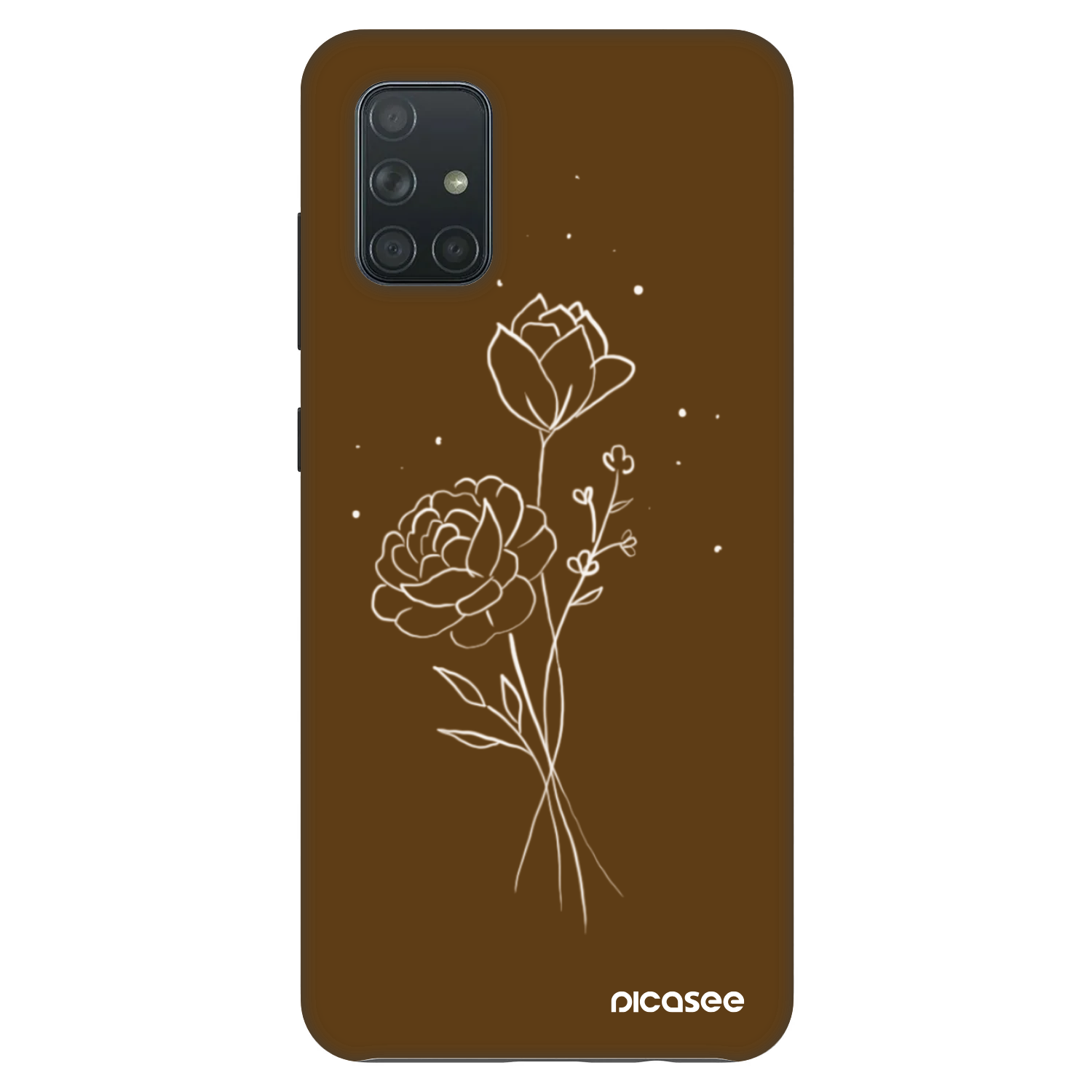 Picasee Fashion Case για Samsung Galaxy A71 A715F - Brown flowers