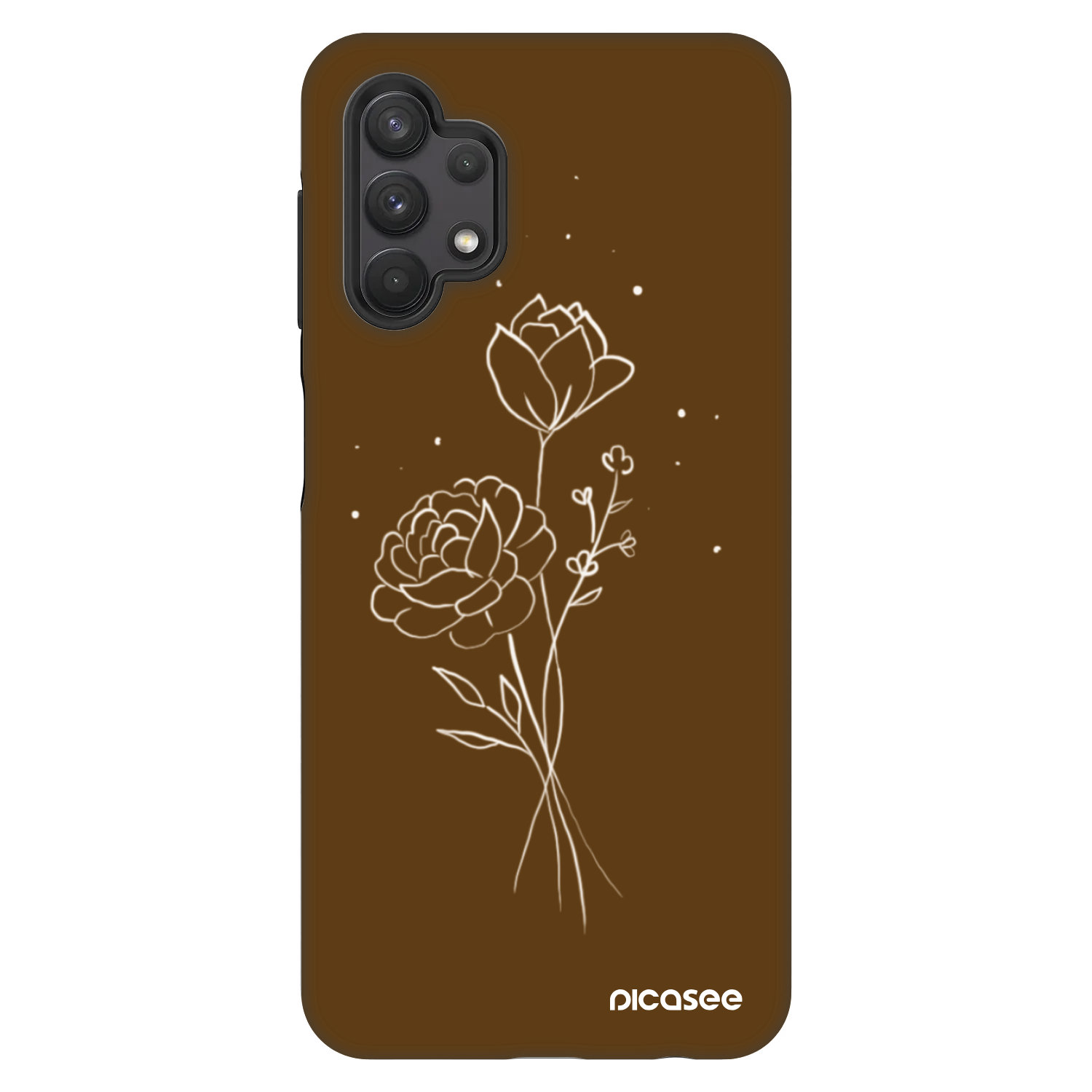 Picasee Fashion Case για Samsung Galaxy A32 5G A326B - Brown flowers