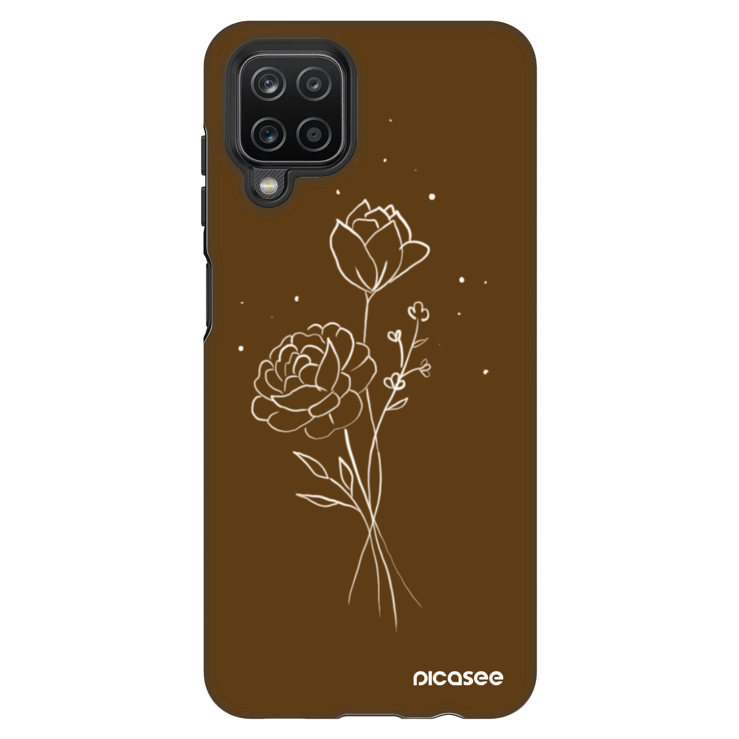 Picasee Fashion Case για Samsung Galaxy A12 A125F - Brown flowers